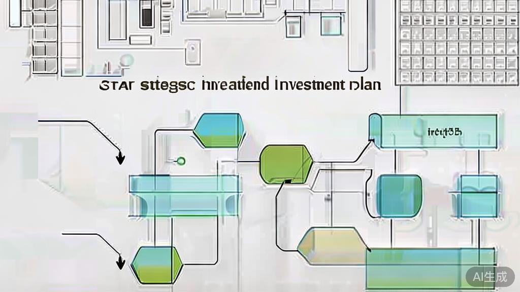 "High-quality business illustration regarding investment strategy, minimal flat design"