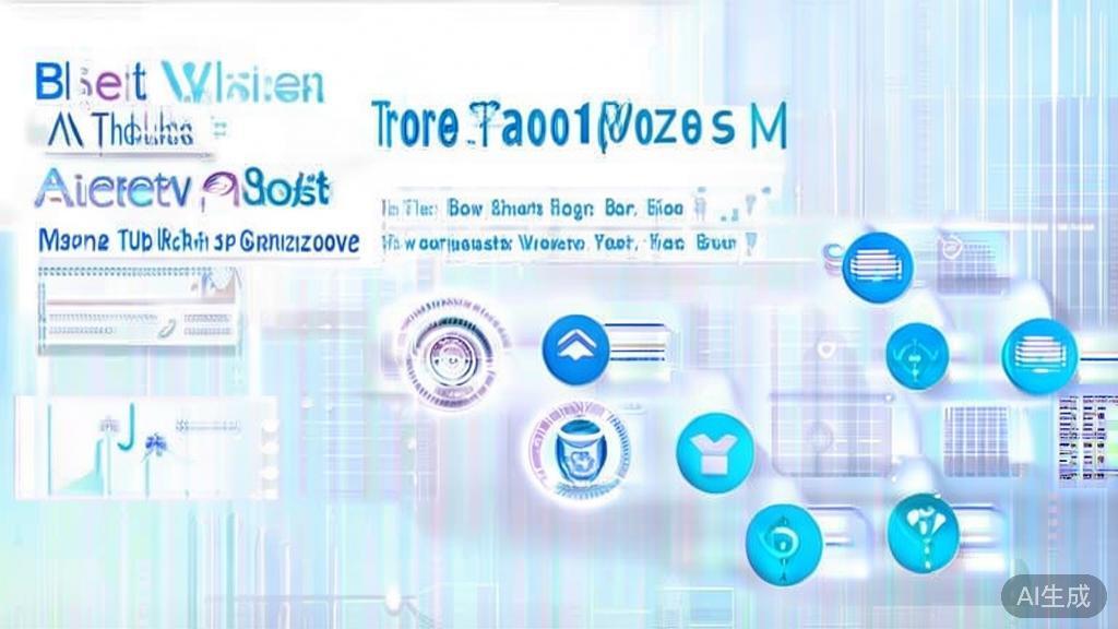 Flat vector illustration of business growth through AI token concept, dashboard style, soft blue gradient
